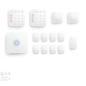 Ring White Home Security Alarm Kit with Keypads and Sensors